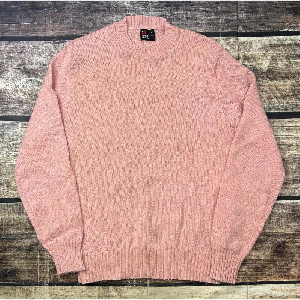 VTG Robert Bruce Sweater Womens Large Wool Crew Neck Pullover Pink